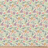 Printed Cotton ARAGEO Ecru / Violet